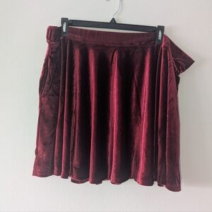 3X NWT Modcloth Red Velvet Swing Mini Skirt